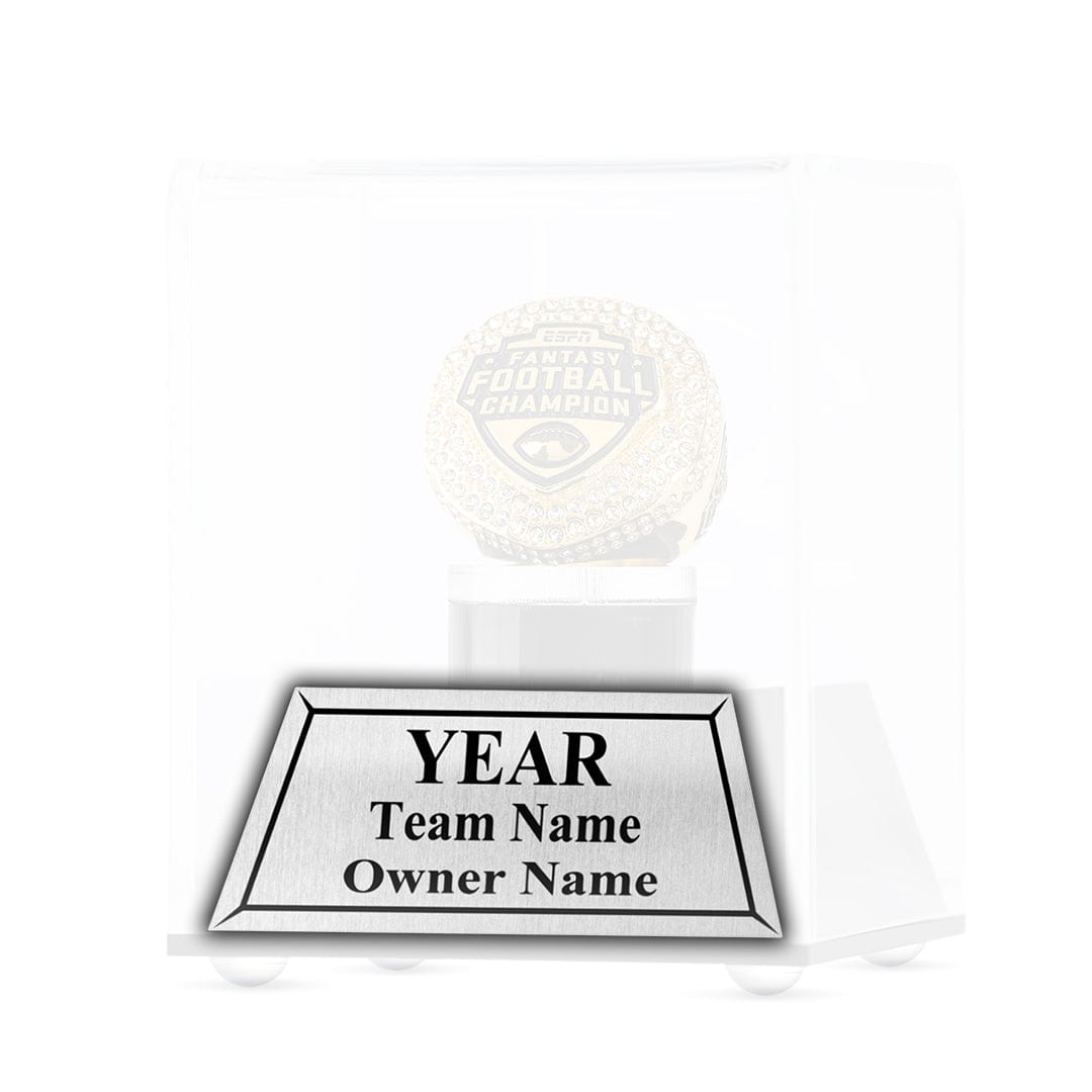 TrophySmack Ring Case Engraved Plate